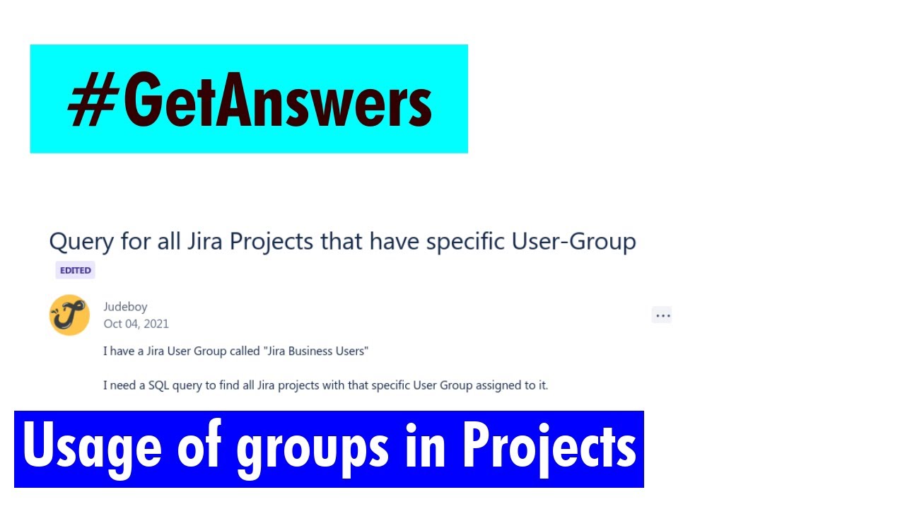 GetAnswers - Usage of groups in projects