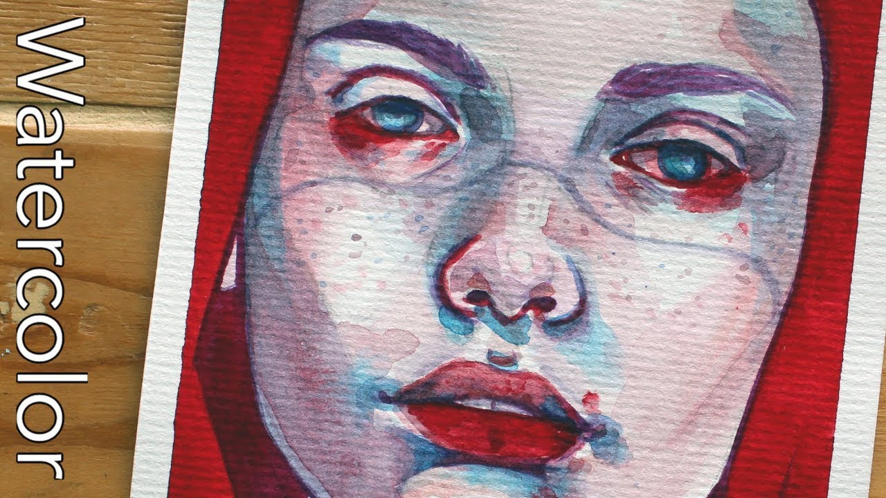 Watercolor Sketch RED