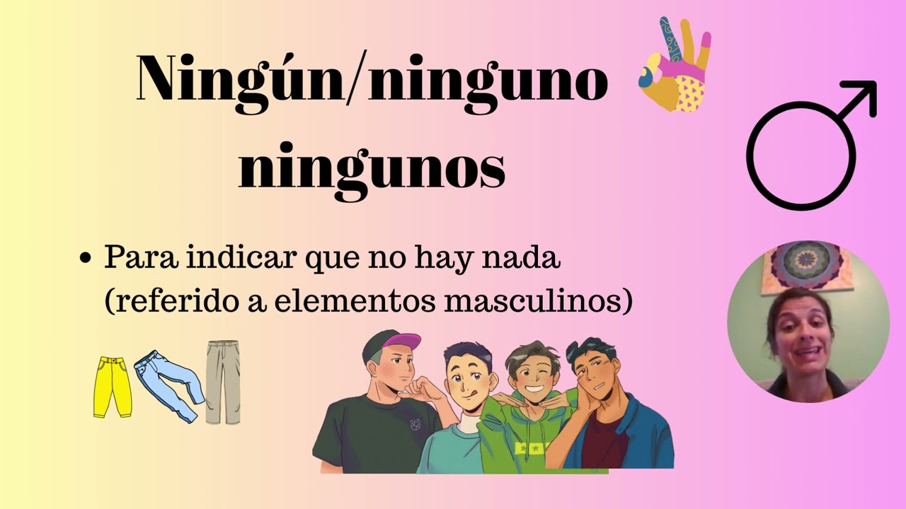 Espero que, tras este vídeo, entendáis mejor la diferencia entre los indefinidos: algún/ningún...