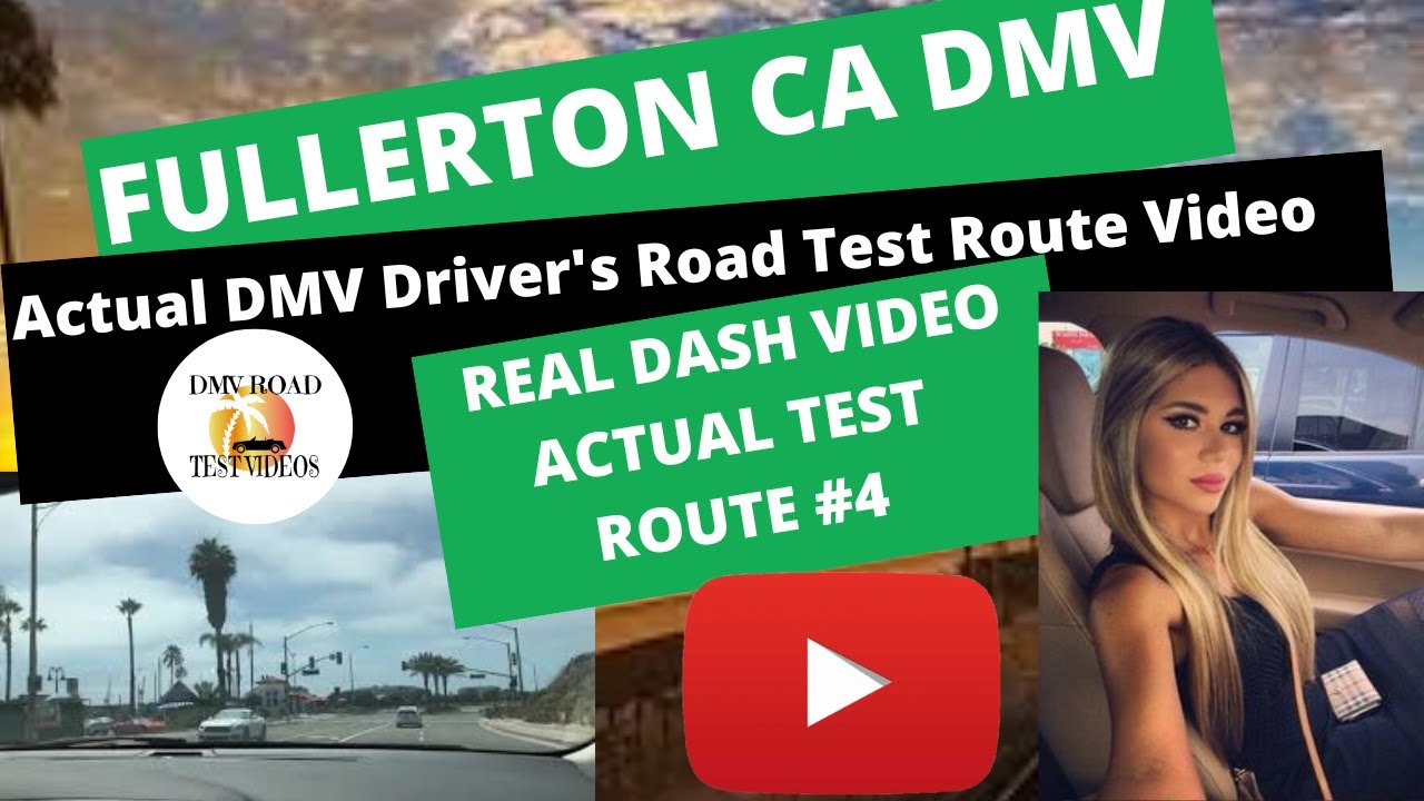 Fullerton CA DMV Driving Test Route #4 Cam Video Actual Behind Wheel Driver License Exam California