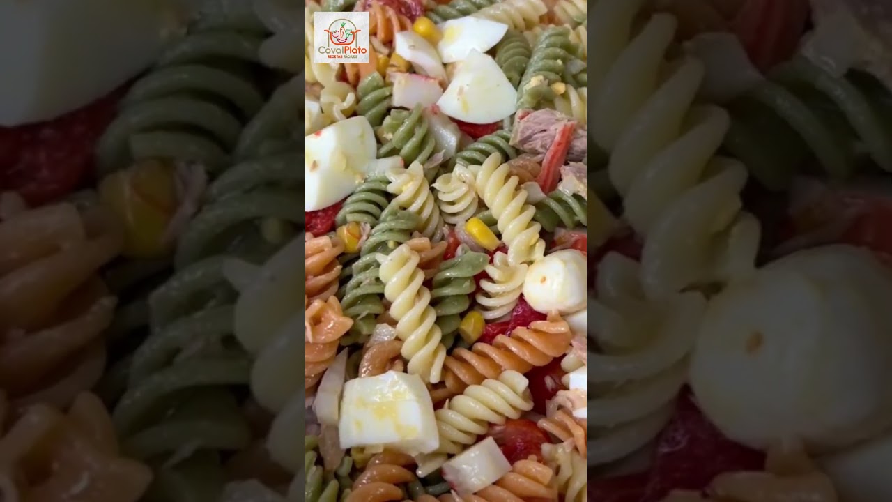 ENSALADA DE PASTA FR&Iacute;A CON BONITO, sencilla de preparar y deliciosa #cocinacasera #recetas