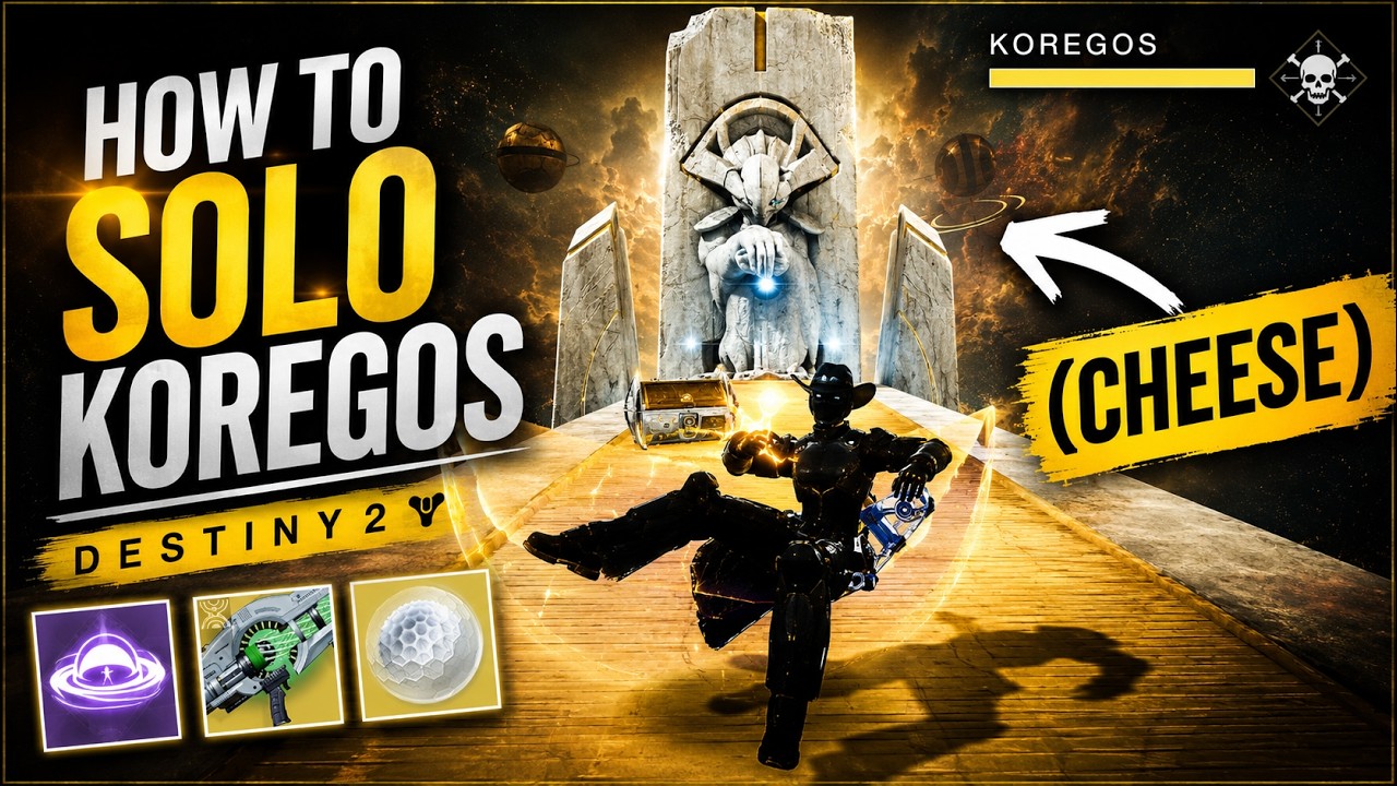 (PATCHED) SOLO Koregos CHEESE (Easy Final Boss Solo) - Destiny 2