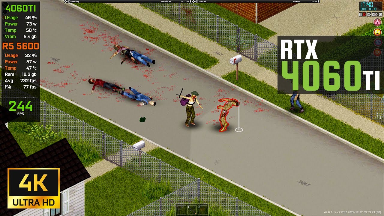 RTX 4060 TI | Project Zomboid (B42) | 4K, 1440p, 1080p