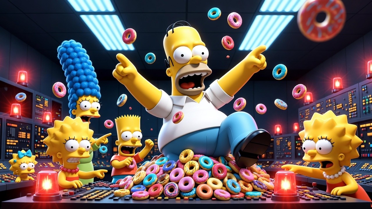 Homer’s Donut Disaster! 🍩 Simpsons Family Chaos at the Nuclear Plant | Funny Cartoon Episode
