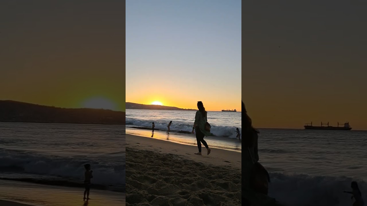 El atardecer desde la playa de Acapulco, Viña del Mar 