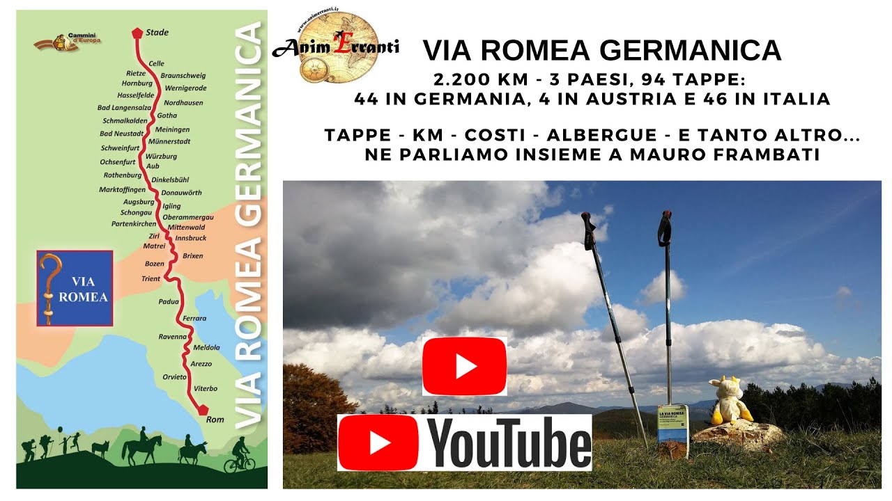 Via Romea Germanica : un Cammino di 2200 km che attraversa l' Italia, e non solo...