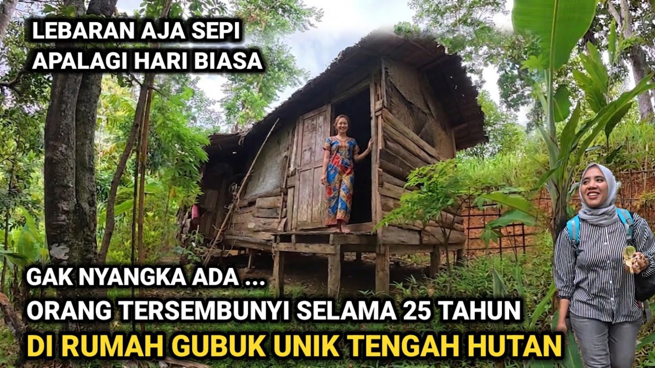 MUSTAHIL PERCAYA!! SATU KELUARGA BERTAHAN HIDUP TINGGAL DI RUMAH BAMBU UNIK TENGAH HUTAN JAWA BARAT