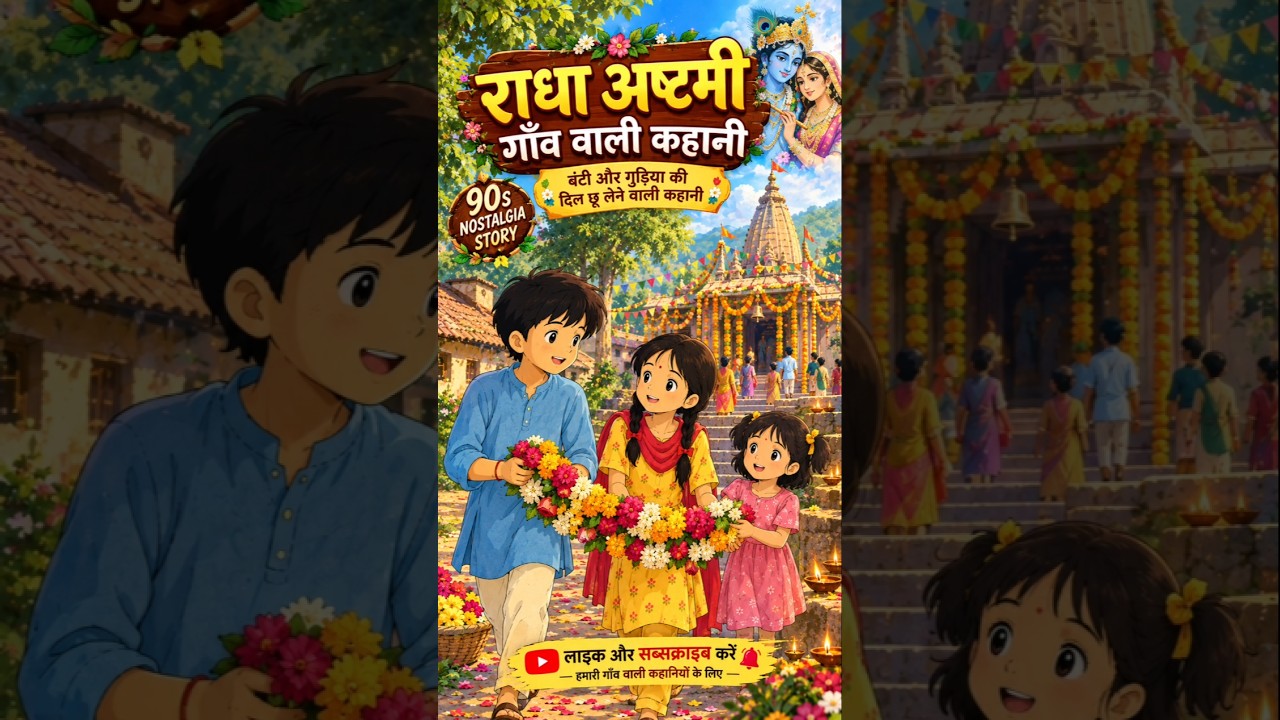 Radha Ashtami in the Village 🌸🙏 | Bunty & Gudiya&rsquo;s Heartwarming 90s Nostalgia Story