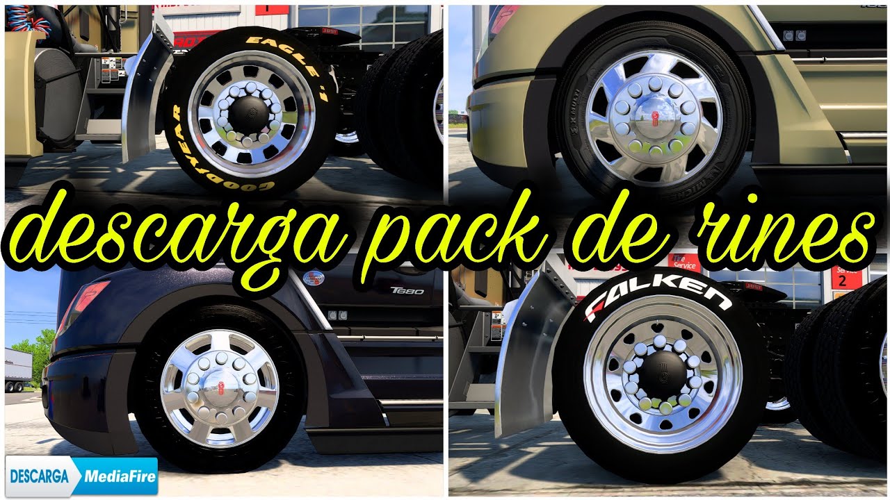 DESCARGA MOD MEGA PACK DE RINES ALCOA Y LLANTAS FALKEN , GOOD YEAR | Madara 57 | mods ats 1.55