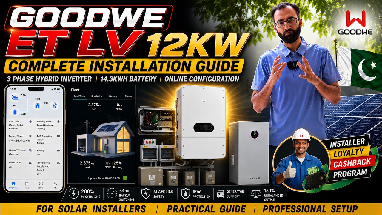 GoodWe ET LV Series 12KW Installation Guide | Complete Setup, Online Configuration & 14.3kWh Battery