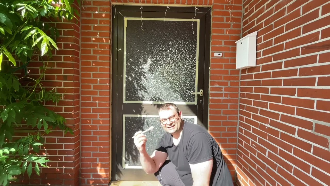 Haustür (Eingangstür aus Aluminium) anschleifen und lackieren Anleitung