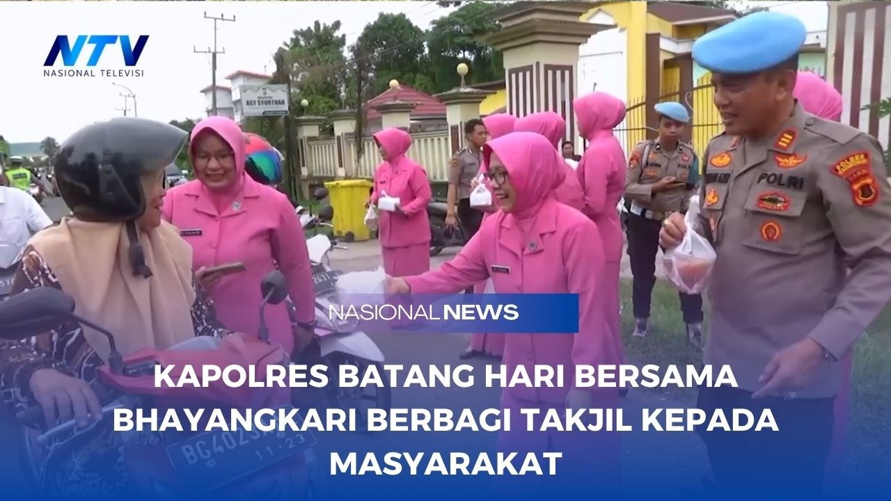 KAPOLRES BATANG HARI BERSAMA BHAYANGKARI BERBAGI TAKJIL KEPADA MASYARAKAT