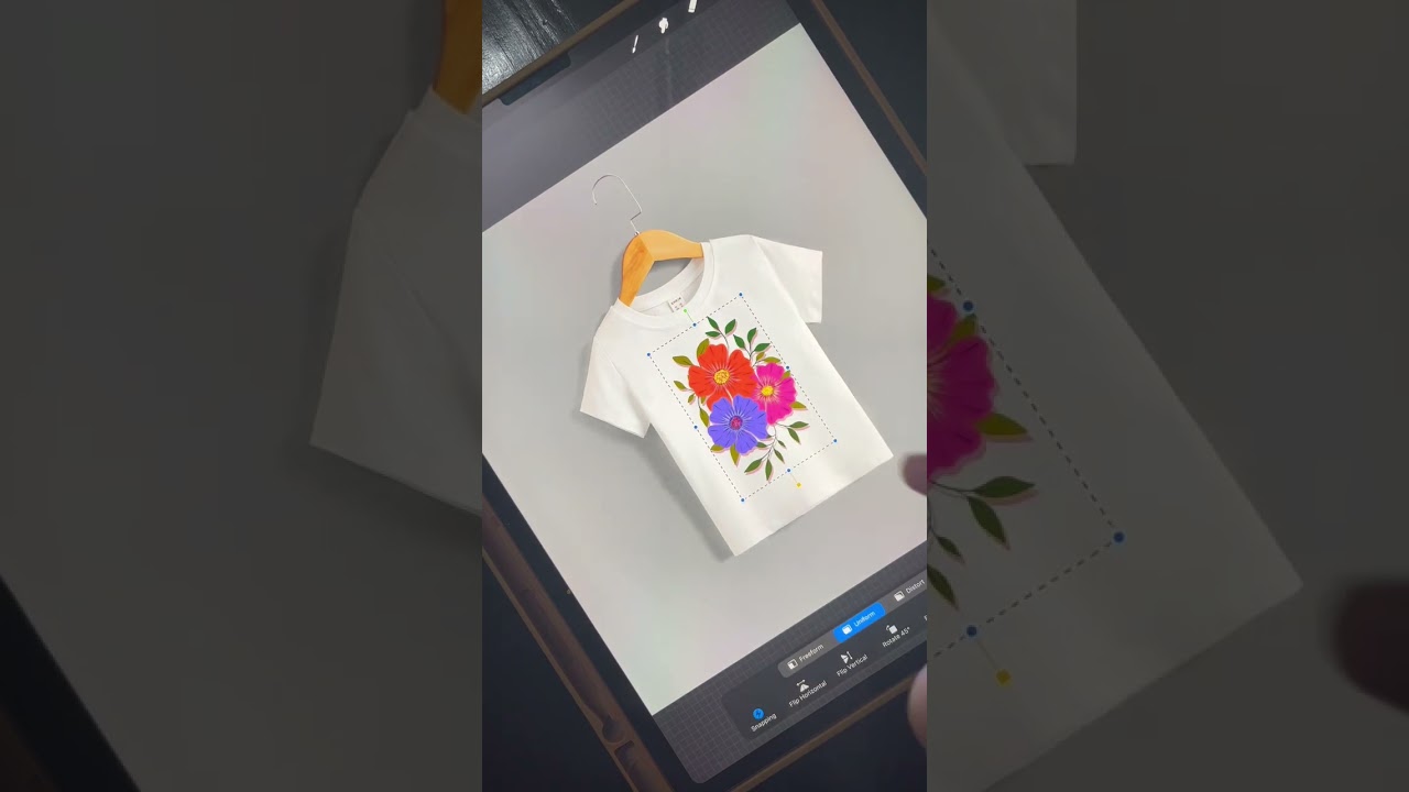 PLACING MY PRINT ON A T-SHIRT #shorts  #digitalprint #floralprint