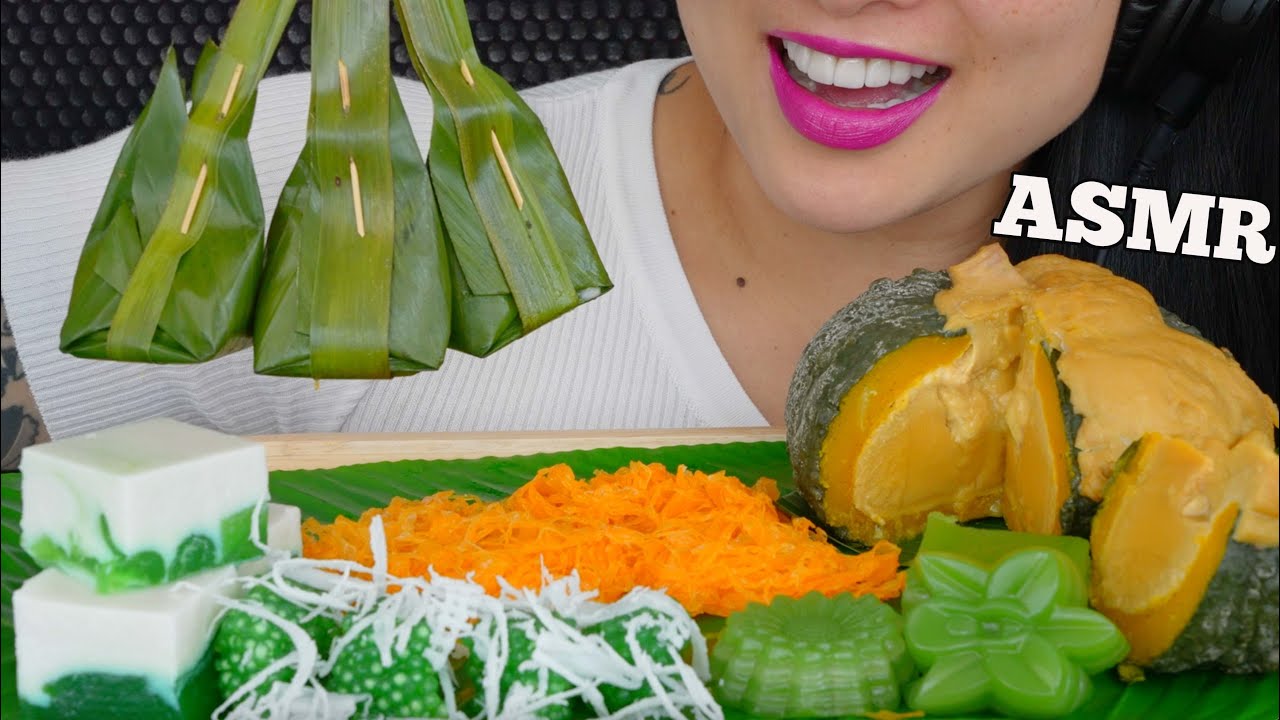 ASMR ขนมไทย THAI DESSERT (SOFT CHEWY EATING SOUNDS) NO TALKING | SAS-ASMR