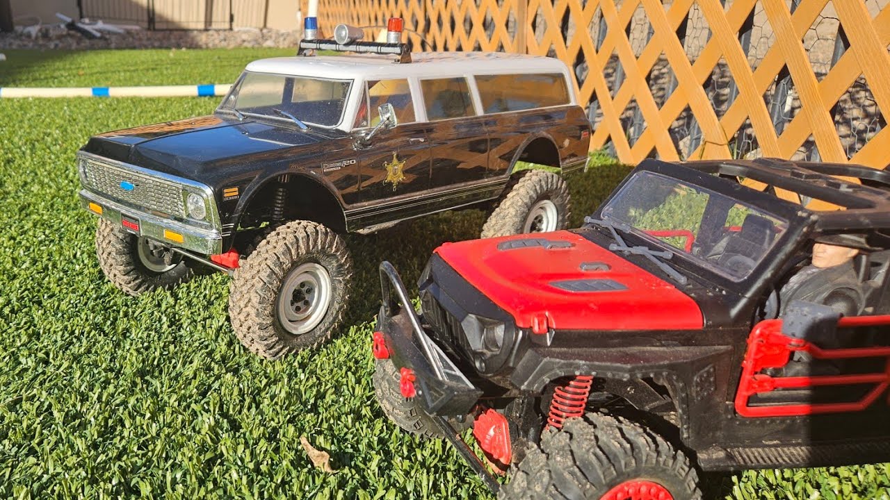 Axial Rc Sheriff and the MN128 at dawn!