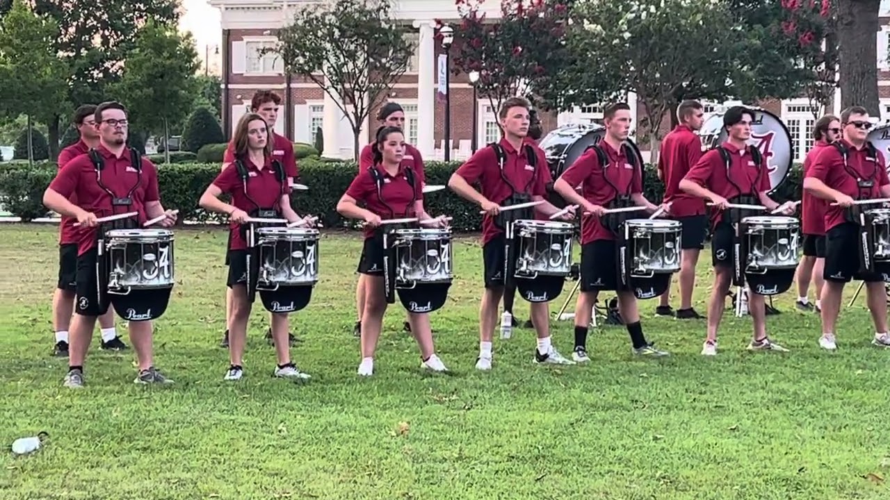 Alabama Drumline in the lot before the parent preview