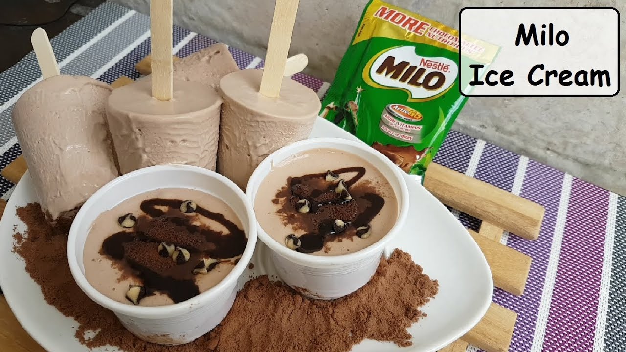 Milo Ice Cream | How to make home made ice cream (no ice cream maker)