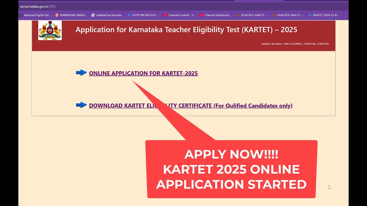 #KARTET_ 2025 ONLINE Application STARTED!!! 23-10-25 (LAST DATE 9-11-25)