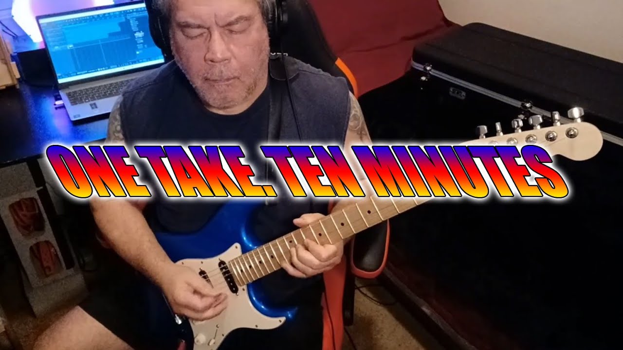 10-Minute One-Take Guitar Solo | Funk Fusion Jam in D Minor