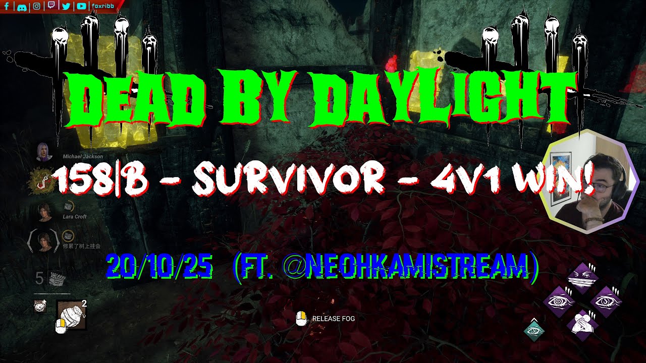 Dead By Daylight - 158|B [4K] - Survivor - 4V1 Win! - 20/10/25 (ft. @NeohkamiSTREAM)