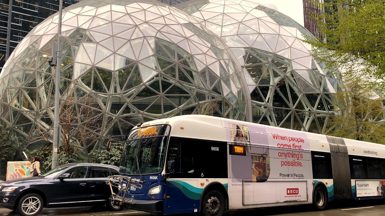 Inside Seattle’s Famous Amazon Spheres  | 4K Walking Tour