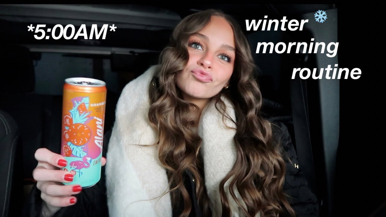 a realistic winter 5am morning routine *for school* 🎄☃️❤️❄️