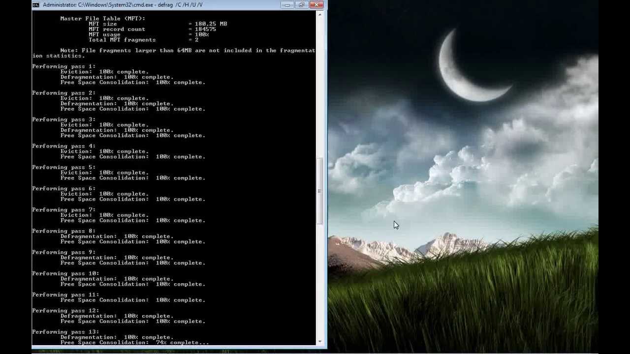 Fully Defrag your entire sytem using Command Prompt