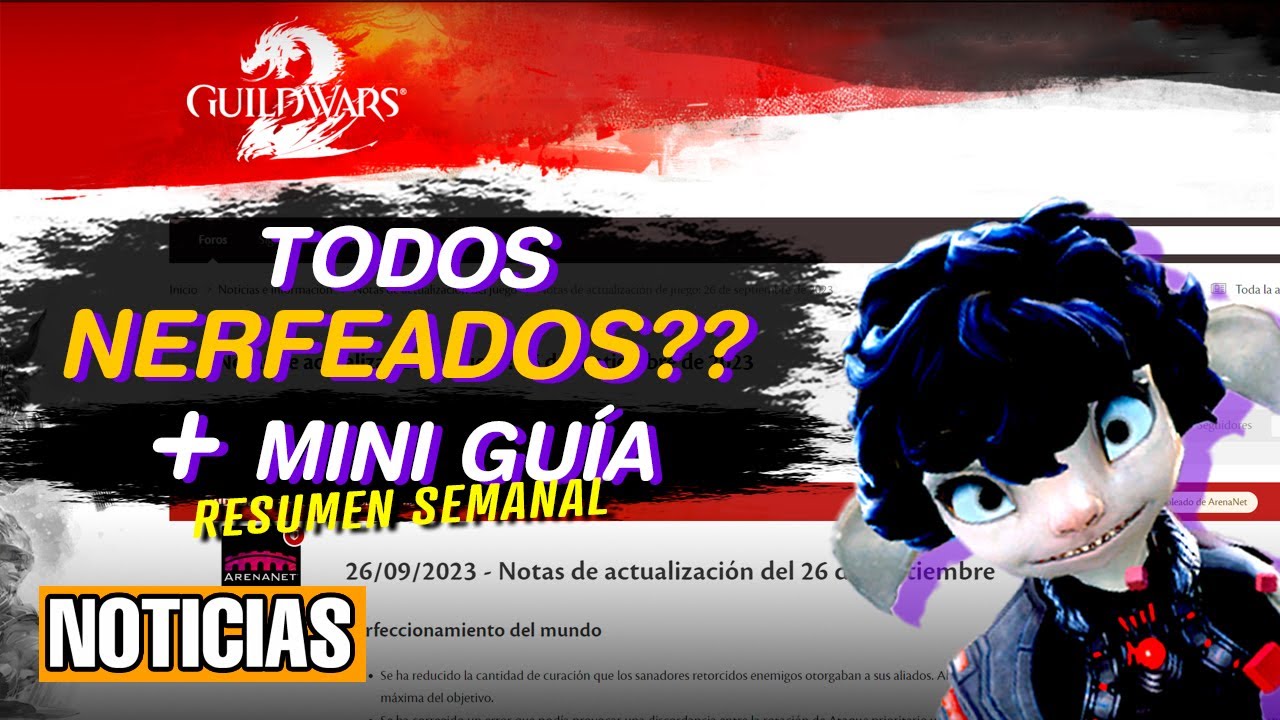 Nerfeos a PVE | Eventos de bonificación | Resumen semanal | Guild wars 2 Noticias