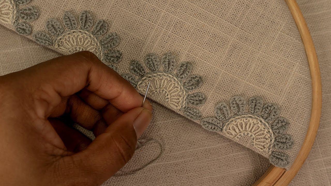 Beautiful Lace Border Stitches | Easy Hand Embroidery for Beginners