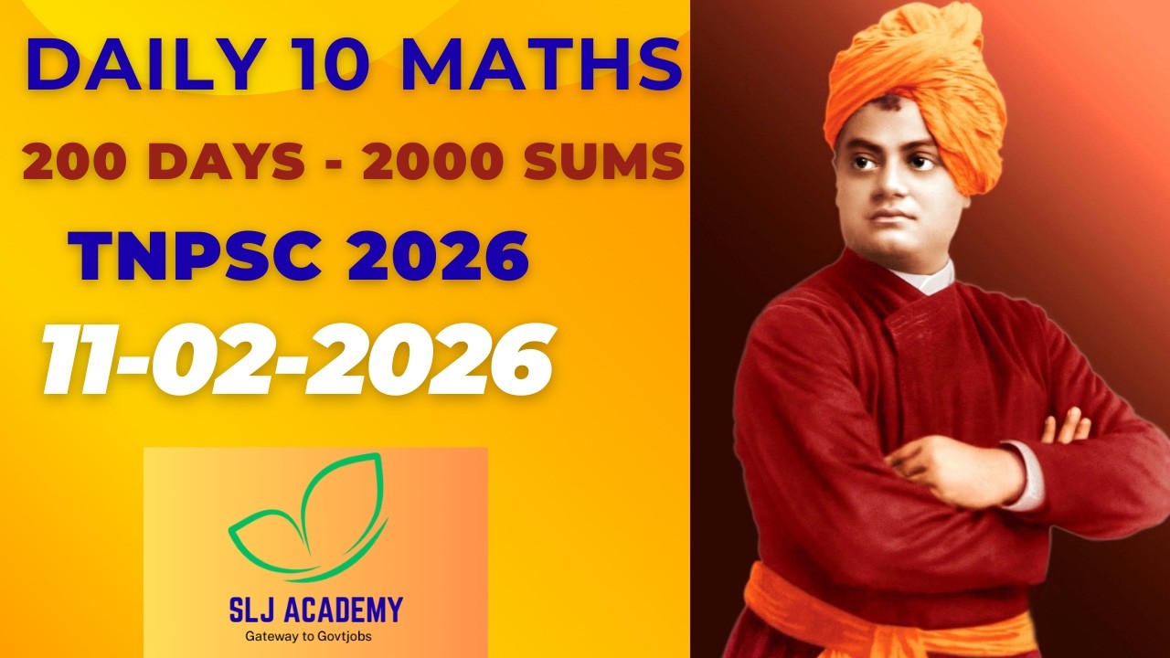 11th Feb 2026 Daily 10 Questions Maths for TNPSC  #yogiramsuratkumar #tnpsc #tnpscgroup4 #tnpsc