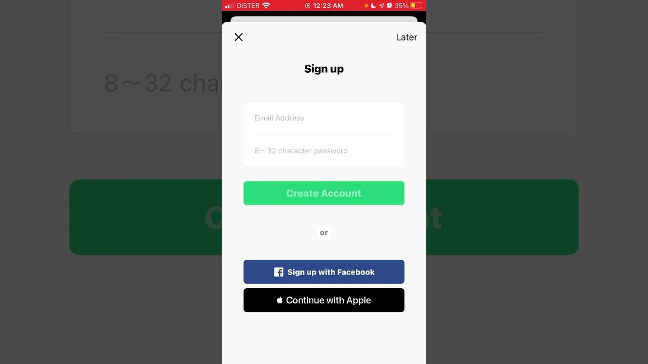How to create an account in TimeTree calendar app?