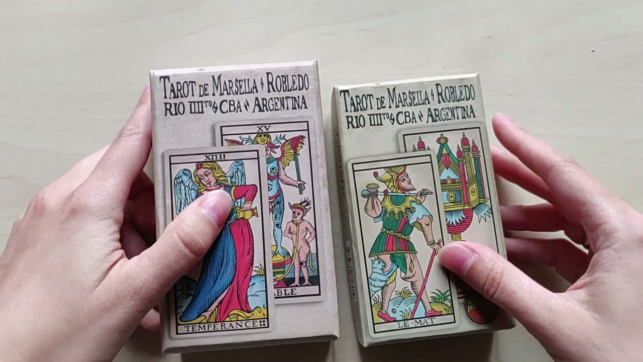 208. Pablo Robledo Tarot de Marsella, 2016 & 2021 edition comparison
