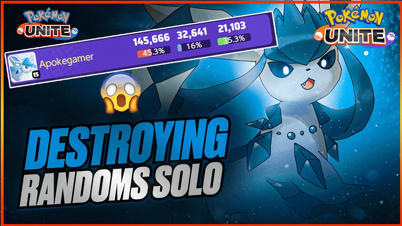 SOLO 145K+ DAMAGE 😱 THAT'S WHY GLACEON IS SO BROKEN 🔥 | MASTER RANK SOLO 🔥 | Pokemon Unite Hindi