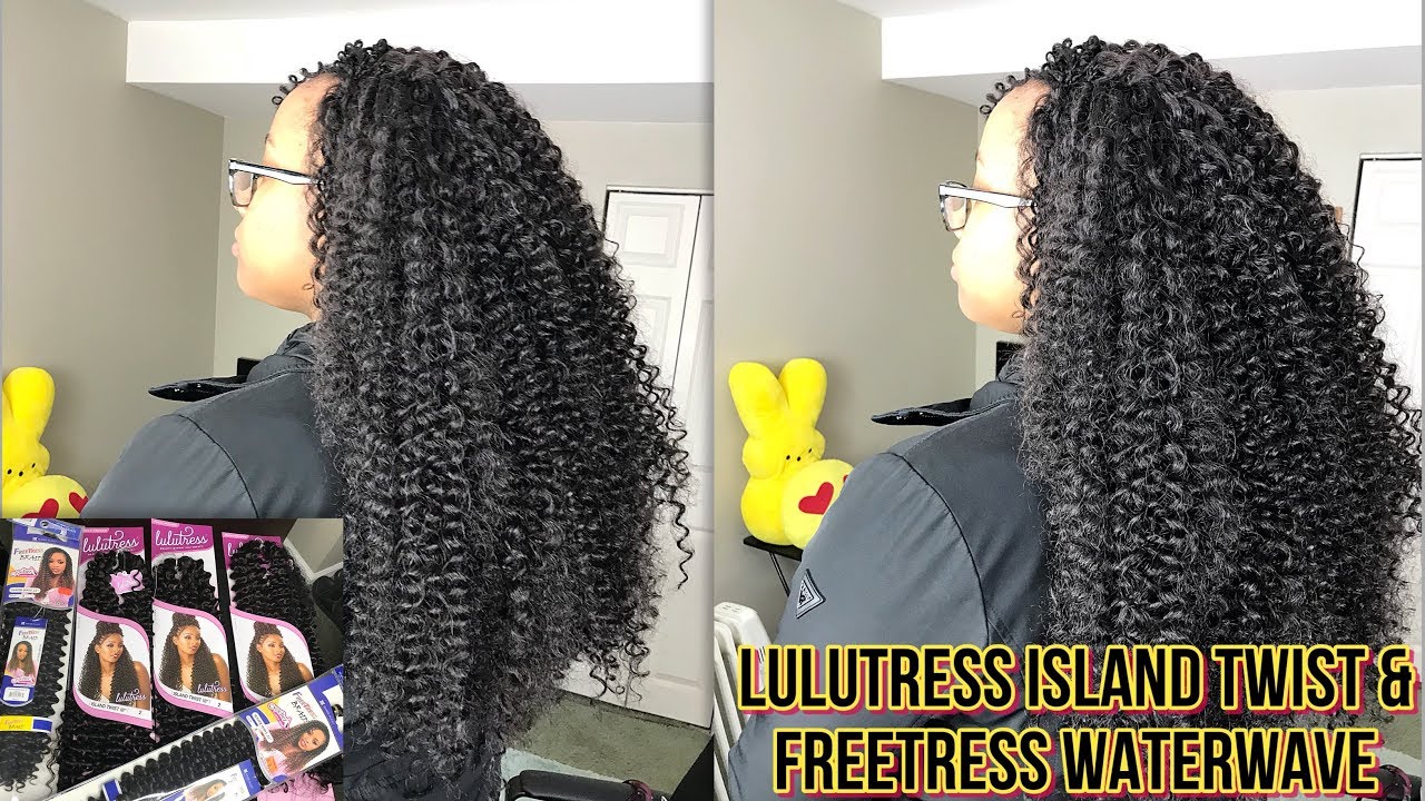 KNOTLESS CROCHET BRAIDS - LULUTRESS ISLAND TWIST 18" & FREETRESS WATERWAVE