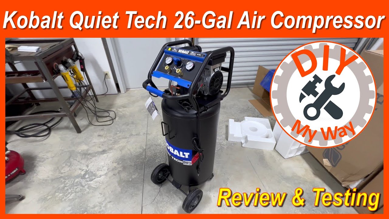 Kobalt Quiet Tech 26 Gal Air Compressor Review & Testing  (#183)