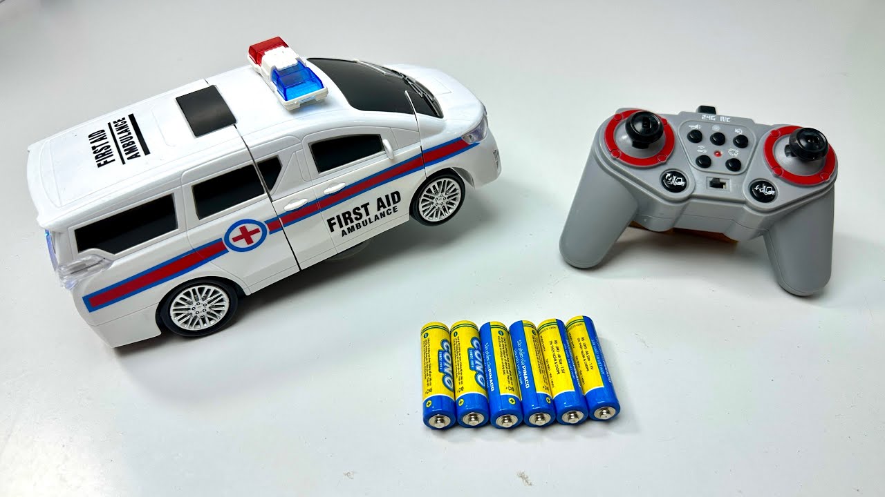Unboxing Electric Ambulance 360&deg;, RC Forklift Truck, RC city police SUV car, Electric City Bus