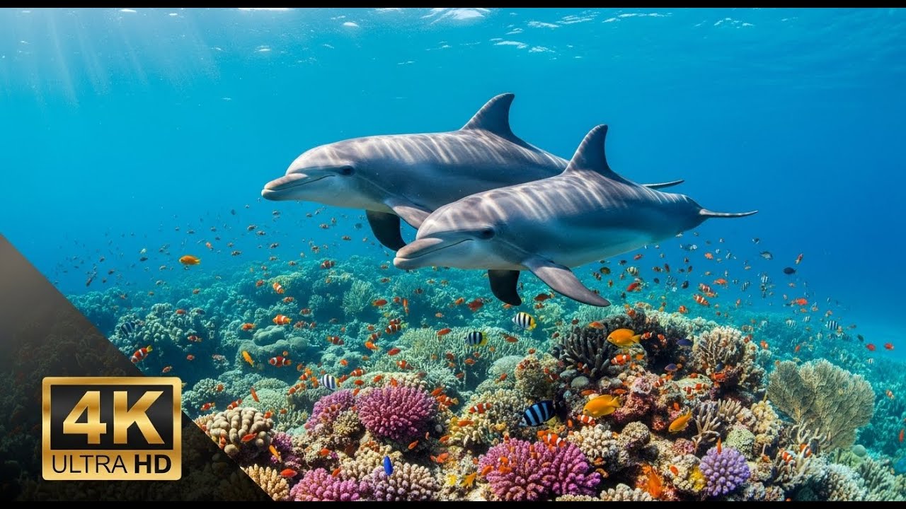 🐠 Stunning Coral Reef 4K – Relaxation Music with Beautiful Underwater Life