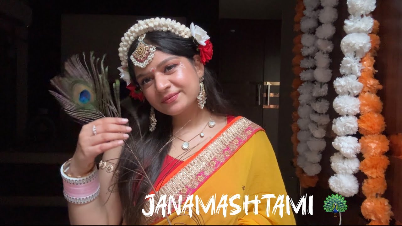 That’s how we celebrated “Krishan Janamashtami” ♥️🦚