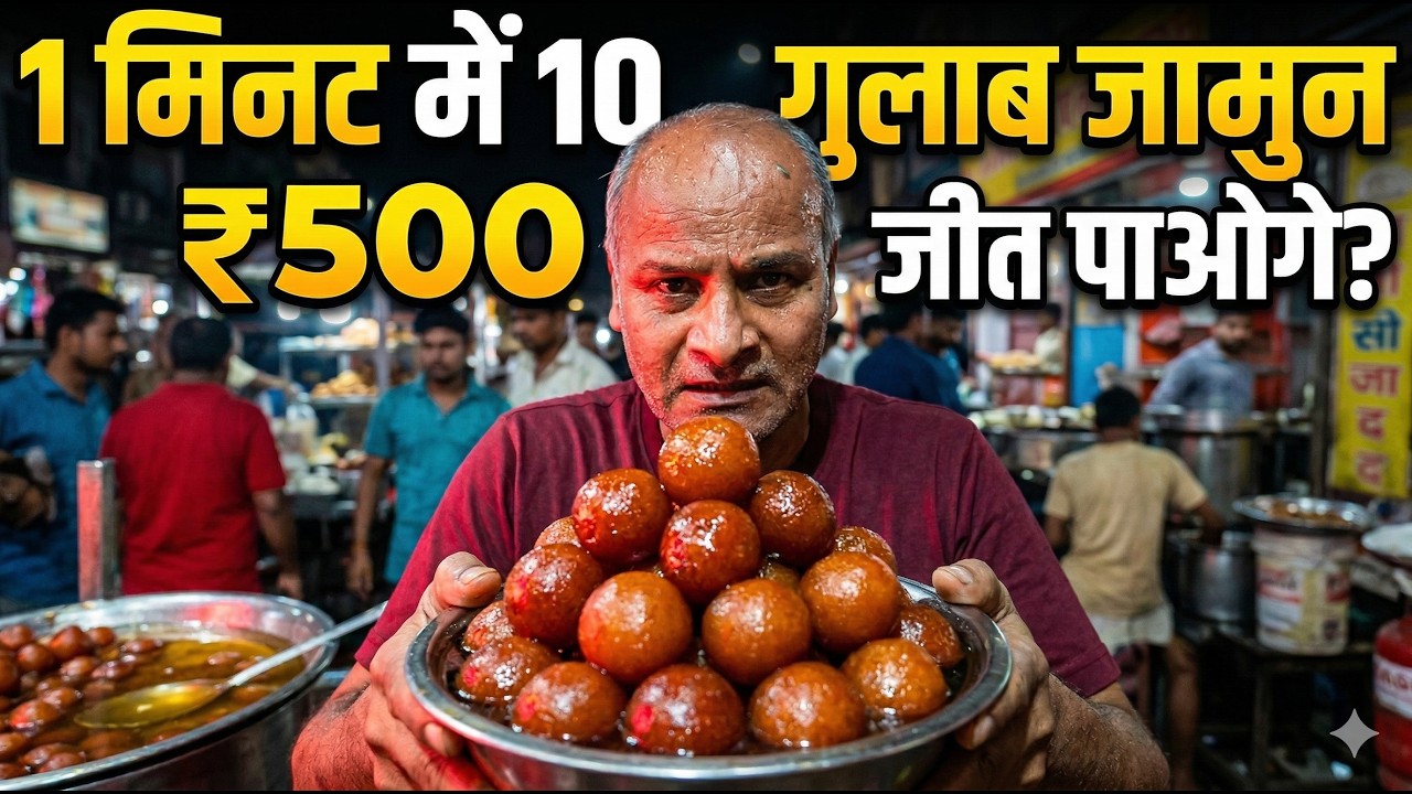 1 मिनट में 10 गुलाब जामुन खाओ 😱 | ₹500 जीत पाओगे?