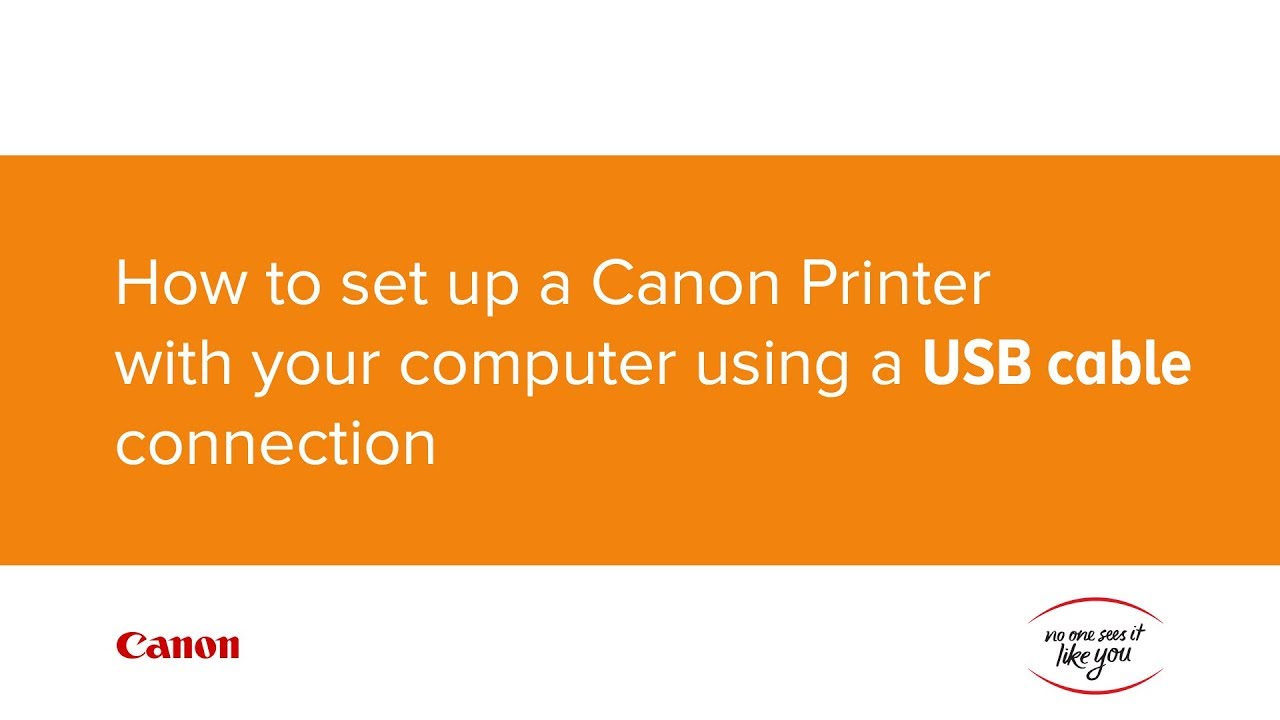 How to set up your Canon printer with your computer using a USB cable connection