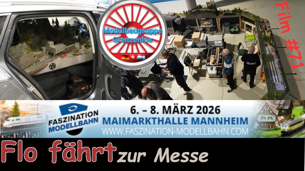 Flo fährt zur Messe. Die Faszination Modellbahn in Mannheim ist.