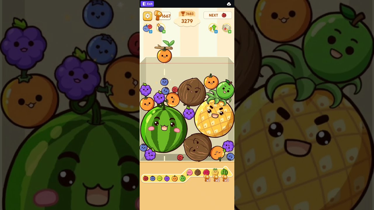 FRUIT MERGE JUICY DROP GAME | CHAP 46 🍉