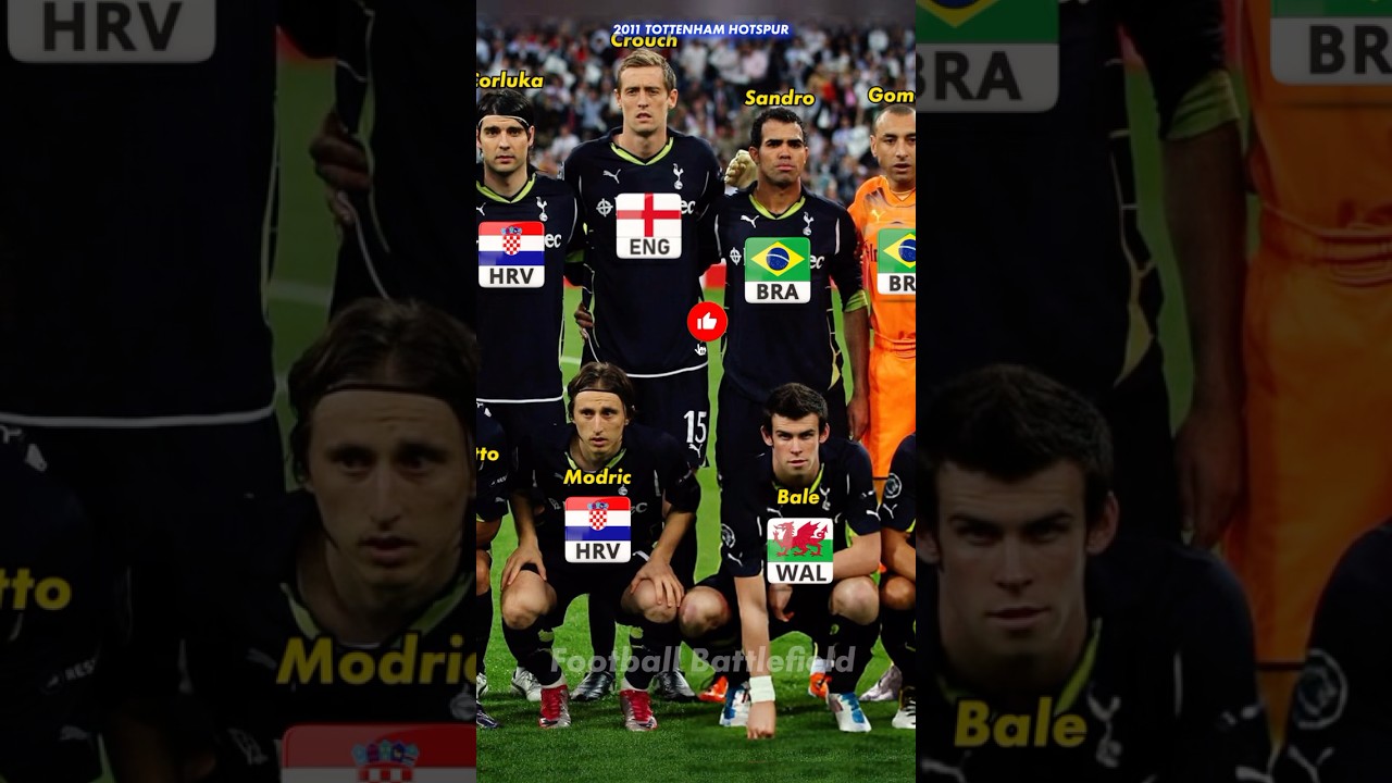 Tottenham Hotspur squad 2011🔥Nations❤️#footballshorts #spurs #modric #bale