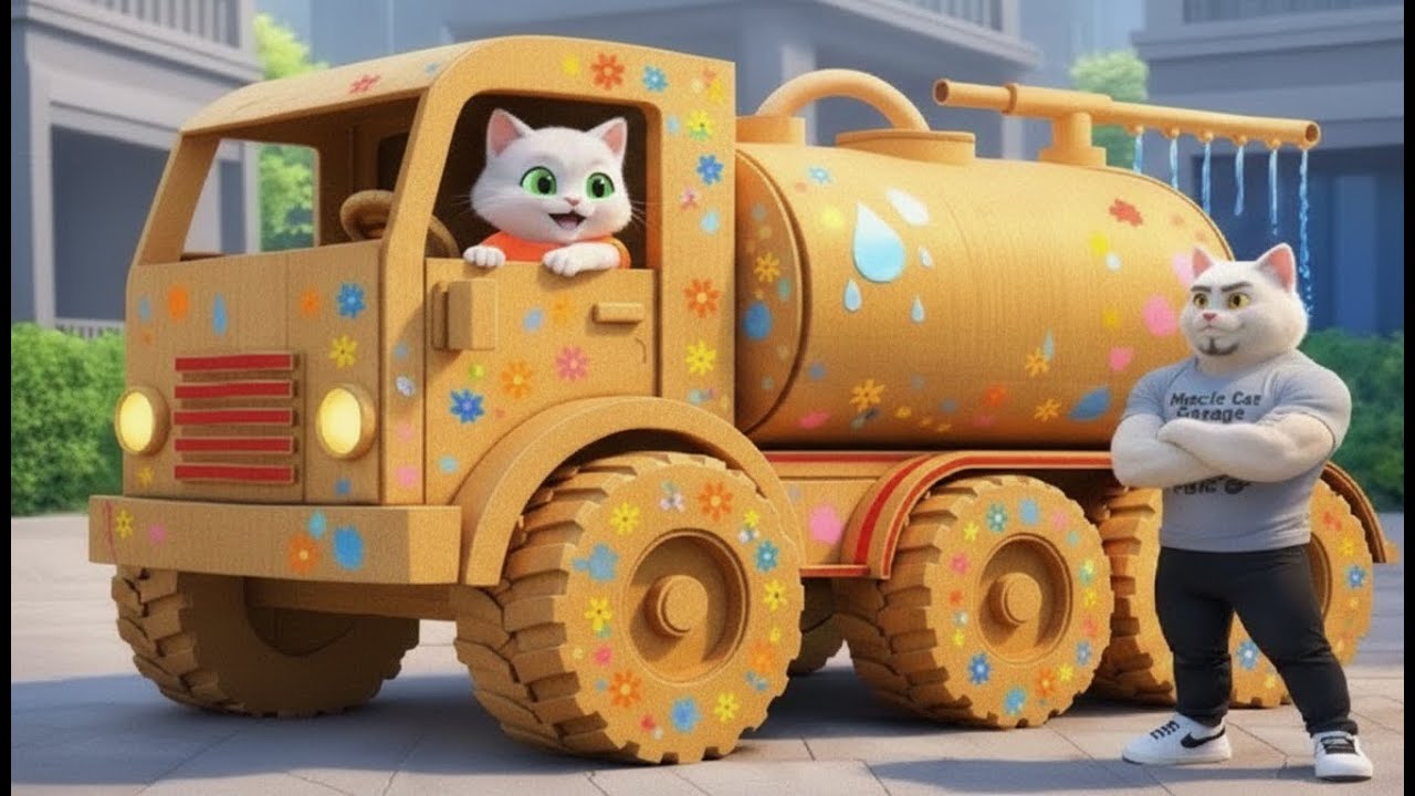 Poor Kitten Bullied for His Cardboard Watering Truck — You Won't Believe the Finale | Ai Cat Story