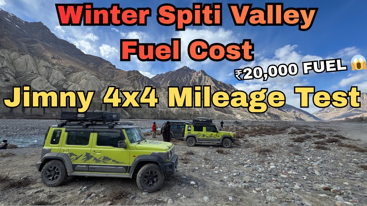 Spiti Valley Winter Fuel Cost ❄️ | Jimny 4x4 Mileage Test | 2250km REAL DATA