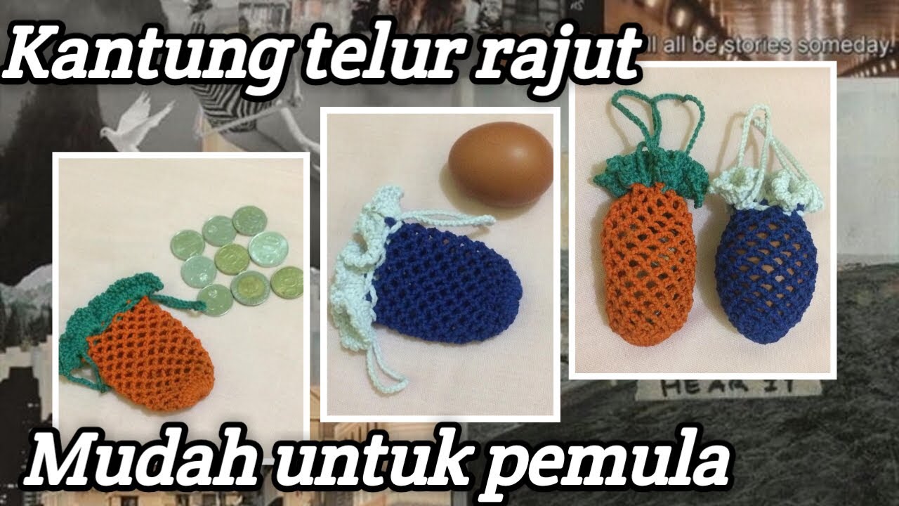 KANTUNG TELUR RAJUT || MUDAH BAGI PEMULA