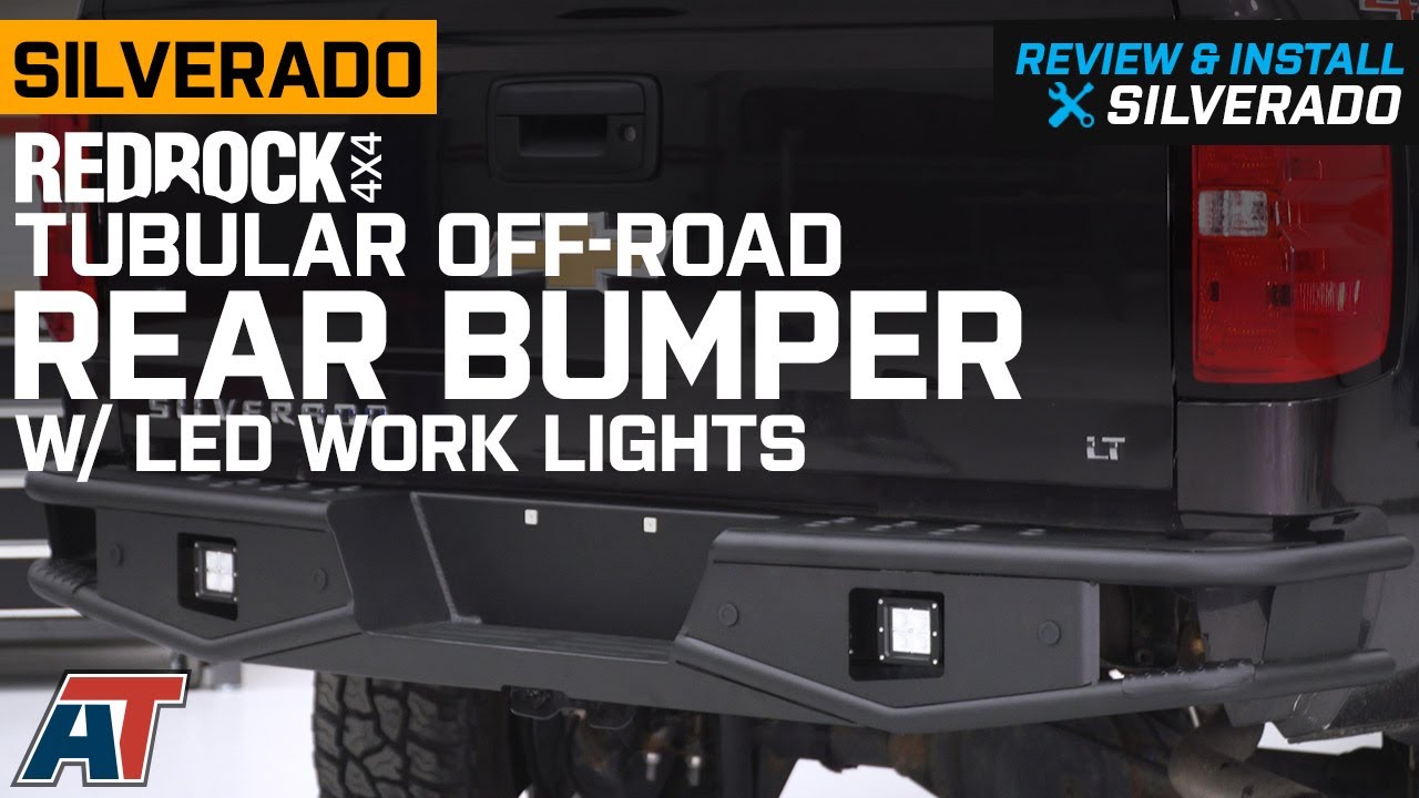 2007-2018 Silverado 1500 RedRock4x4 Tubular Off-Road Rear Bumper w/ LED Work Lights Review & Install