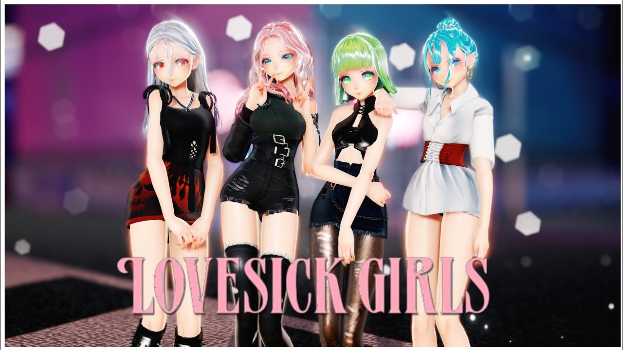 【MMD】Blackpink - Lovesick Girls【4p ver.】