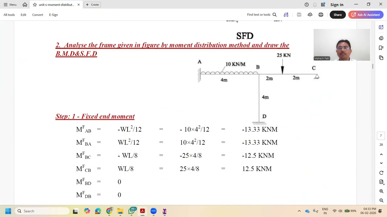 Analysis of Rigidly Jointed Frame Using Staad Pro