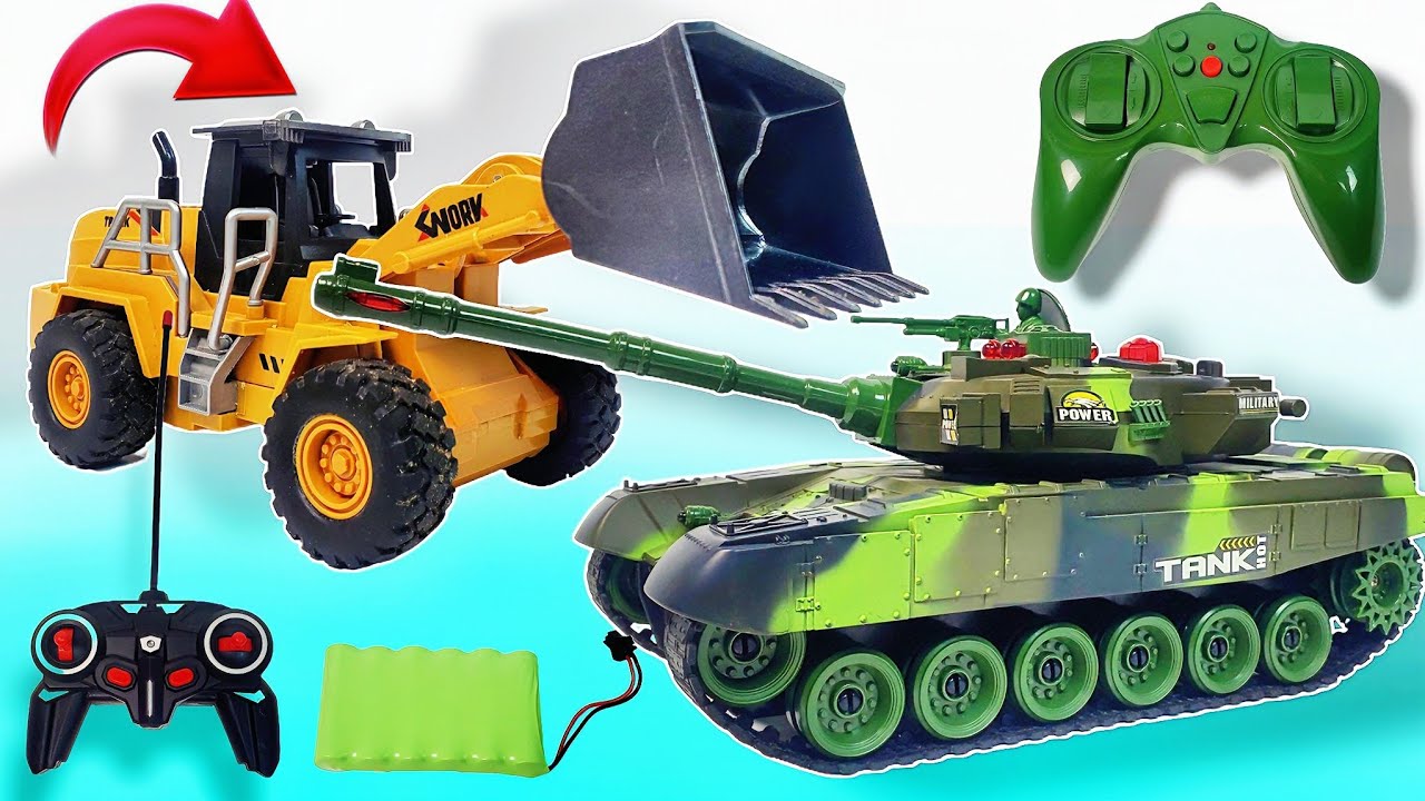 Unboxing 1/24 Scale Of DIE-CAST ALLOY BULLDOZER 6-Channel | TANK 2.4G Remote Control Of Battle Tank